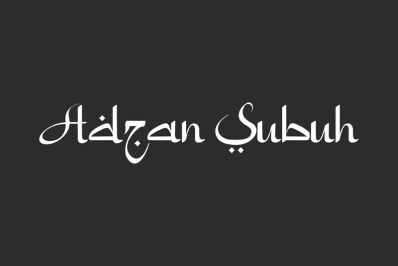 Adzan Subuh Font: A Beautiful Arabic Latin Display