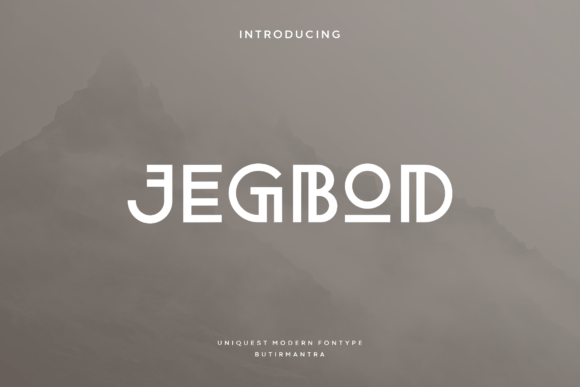 Jegbod: A Tribal Display Font for Bold Brand Identity