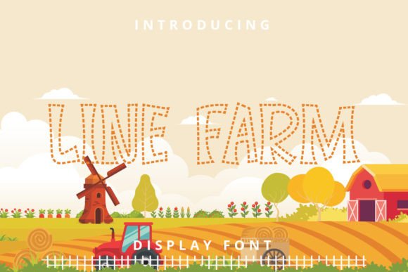 Line Farm: A Friendly Display Font for Joyful Designs